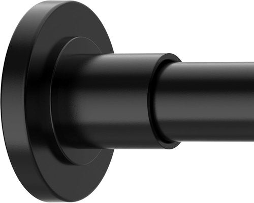 GXOACKJ Black Shower Curtain Rod - Adjustable 31-68 Inch Spring Tension, No Drilling, Rust-Resistant Stainless Steel