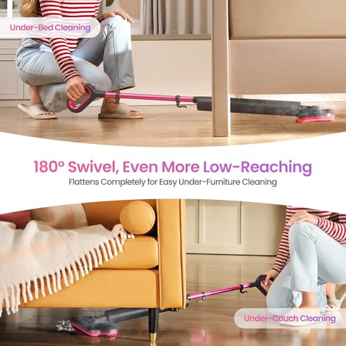 Lightweight Steam Mop for Hardwood Floors and Carpets, 37-Min Run Time