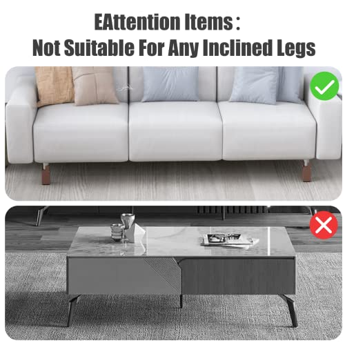 Adjustable Bed Risers 4 Inch Heavy Duty Furniture Risers with Screw Clamp