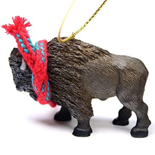 Conversation Concepts Buffalo Tiny Christmas Ornament - Hand Painted Holiday Decor