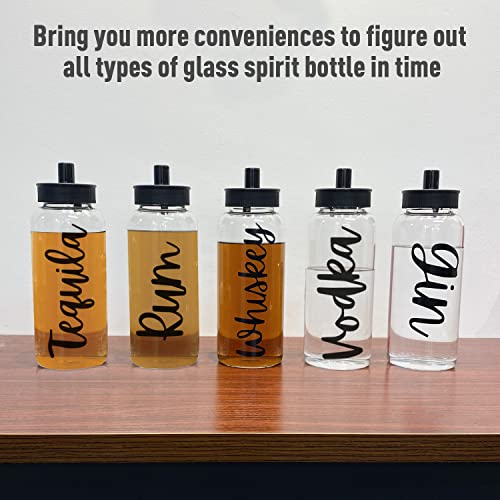 3 Sets Black Vinyl Label Stickers for Bartesian Cocktail Machine Bottles