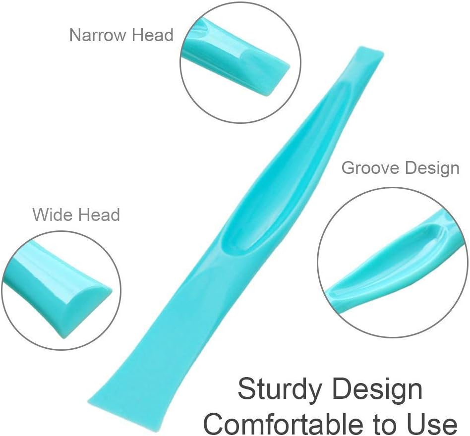 Skiennix 3 PCS Multipurpose Cleaning Scraper Tool - Non-Scratch Plastic for Kitchen & Label Removal
