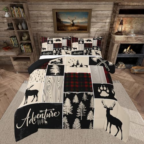 Erosebridal Christmas Rustic Cabin Comforter Set Queen Multi 10 - Patchwork Bedding