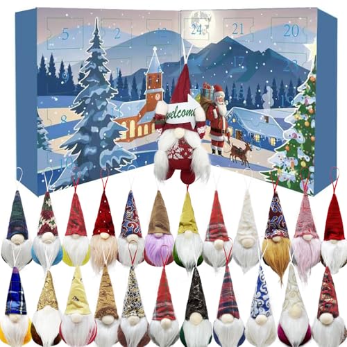 PZAHYAW Style B Gnome Christmas Advent Calendar 2025, 24 Day Holiday Countdown
