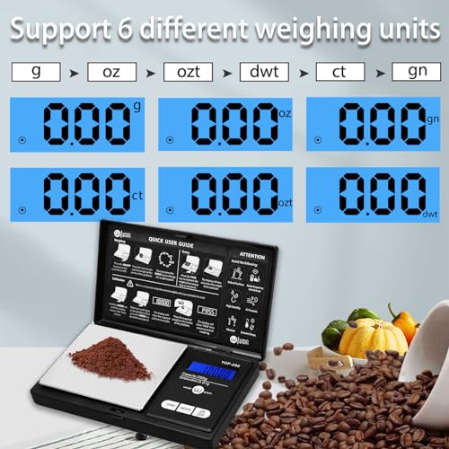 Digital Pocket Gram Scale 200g x 0.01g Precision Scale with Calibration Weight