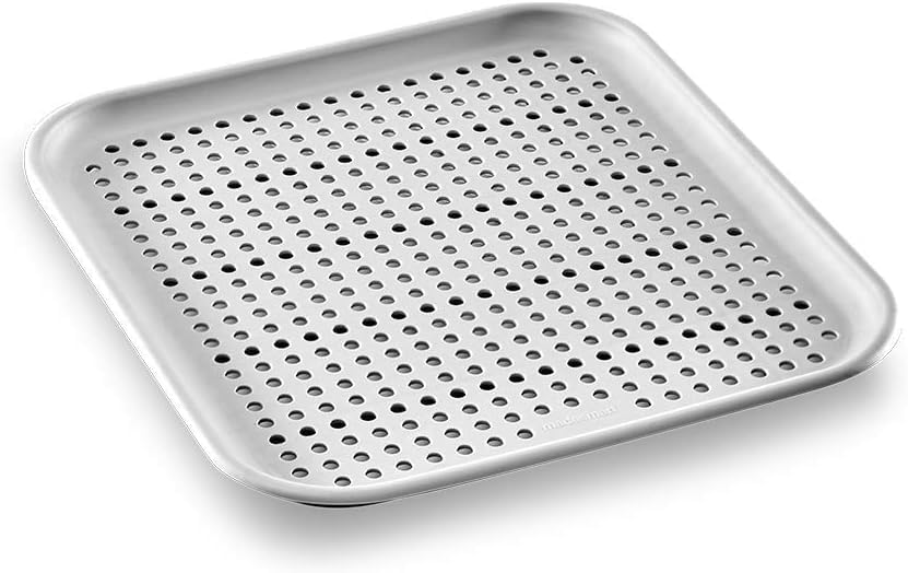madesmart Elevated Sink Mat, Drying Glasses, Bowls & Utensils, Soft Cushioned Surface, Non-Slip, Ventilation Holes for Airflow, Large, Grey