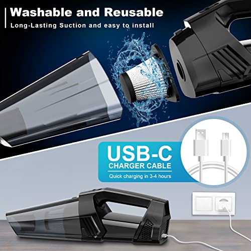 Blestan Cordless Handheld Car Vacuum Cleaner with LED Light 9kPa