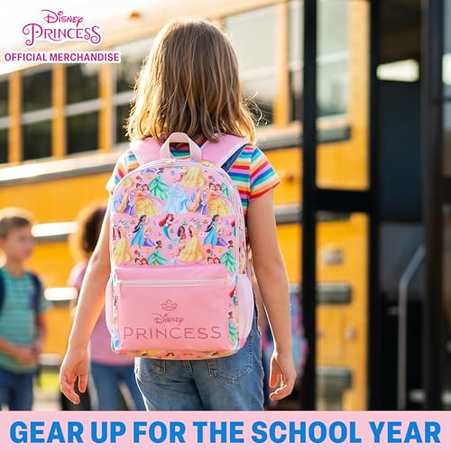 Kids 18-Inch Character School Backpack with Padded Straps and Multiple Pockets