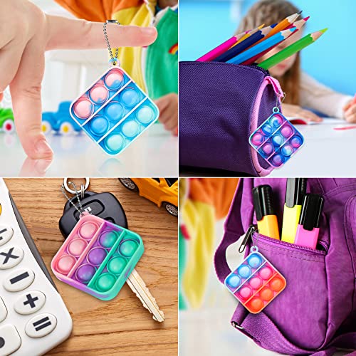 Mini Pop Fidget Keychain Party Favors 30 Pack Sensory Toys for Kids
