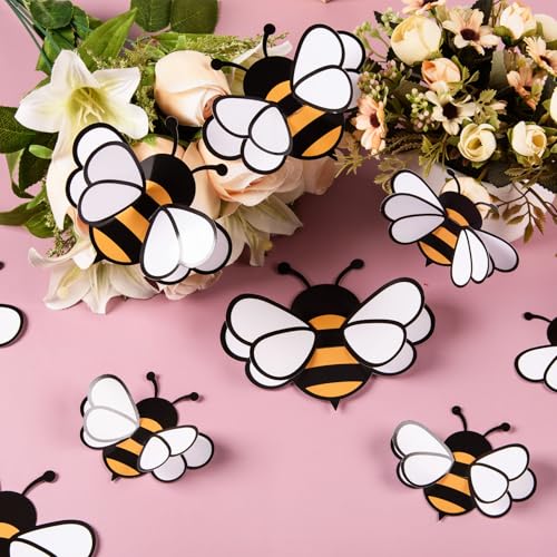 60 Pcs 3D Bee Stickers in 3 Sizes – Cute Wall Decals for Parties