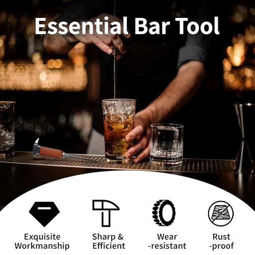Long Stainless Steel Ice Pick with Wood Handle - Bar & Kitchen Ice Breaking Tool