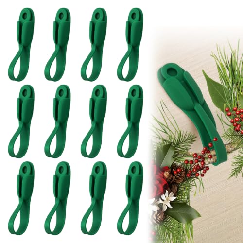 12-Pack Reusable Silicone Garland Hangers for Mantle & Holiday Decor