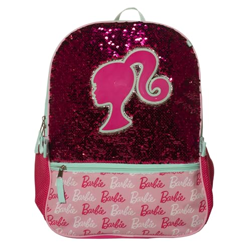 Barbie 4-Piece Flip Sequin School Backpack Set for Girls