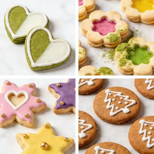 12-Piece Stainless Steel Cookie Cutter Set with 4 Shapes for Baking and Kids' Crafts