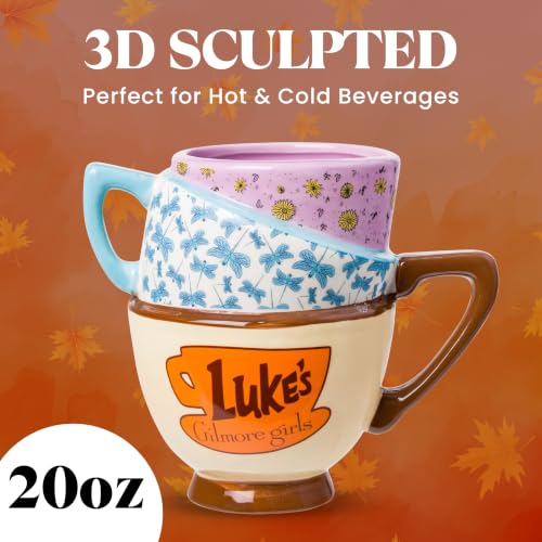 Stars Hollow Gilmore Girls Destination Locations 3D Sculpted Mug - 20oz Official Merchandise, Collectible Coffee Cup