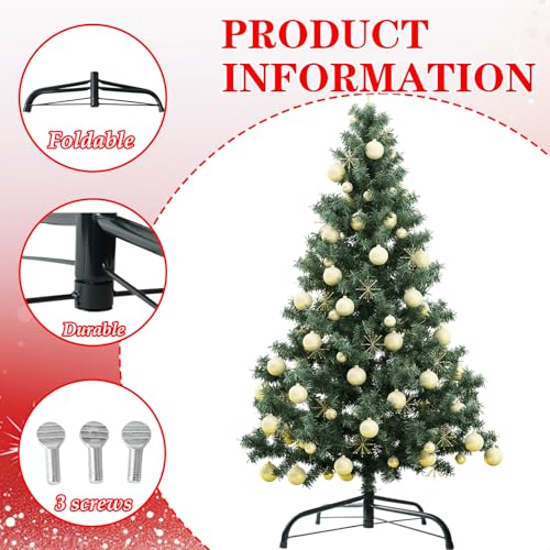 16-Inch Folding Metal Christmas Tree Stand - Green Universal Replacement Base