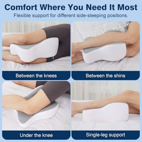Knee Pillow for Side Sleepers | Sciatica & Back Pain Relief