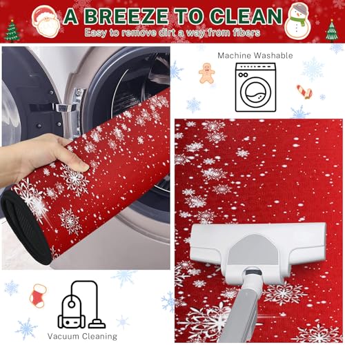ArtSocket Christmas Snowflakes Non-Slip Kitchen Rugs Set of 2 - Merry Christmas 2
