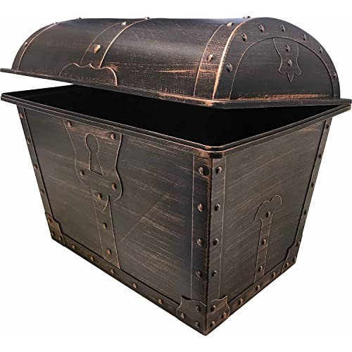 Large Plastic Treasure Chest Box for Classroom Rewards & Pirate Parties