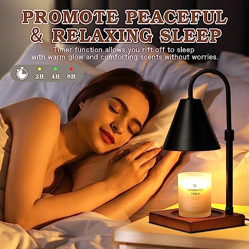 Modern Candle Warmer Lamp 2 Pack, Dimmable with Timer, Christmas
