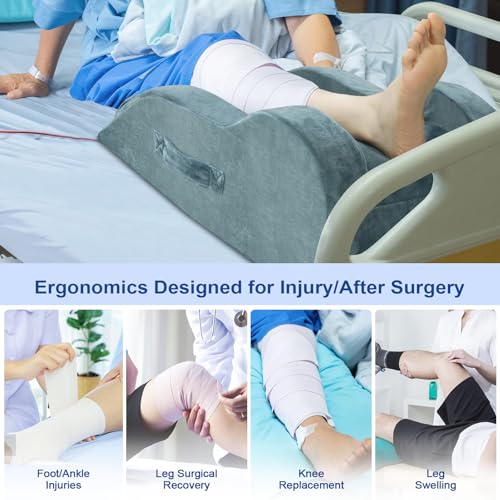 Leg Elevation Pillow - Adjustable Memory Foam for Pain Relief