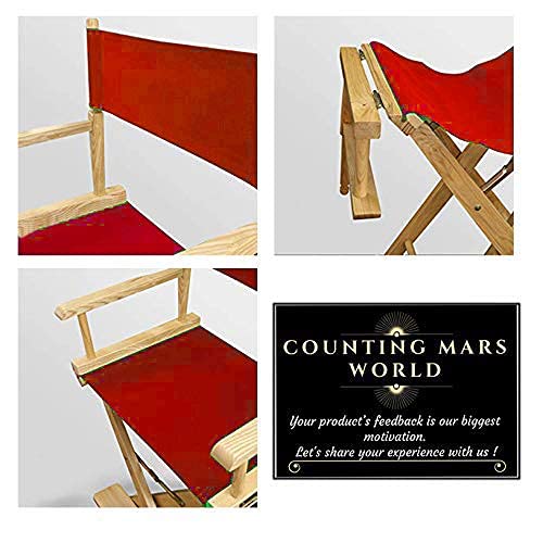 Director Chair Replacement Canvas Set - Red Fabric Seat and Back Covers
