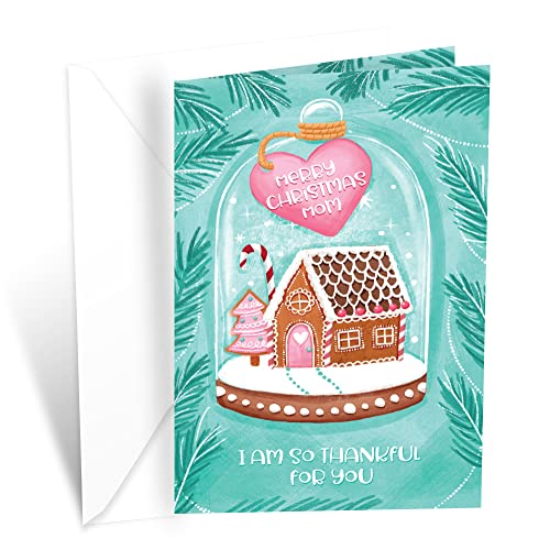 Christmas Card for Mom - Eco-Friendly 5x7 Greeting Card with Premium Envelope