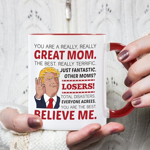Benjika Mother's Day Gift Mug - You Are A Really Really Great Mom - Humorous Ceramic Coffee Mug for Mom - Mom, Grandma, Wife - 11oz