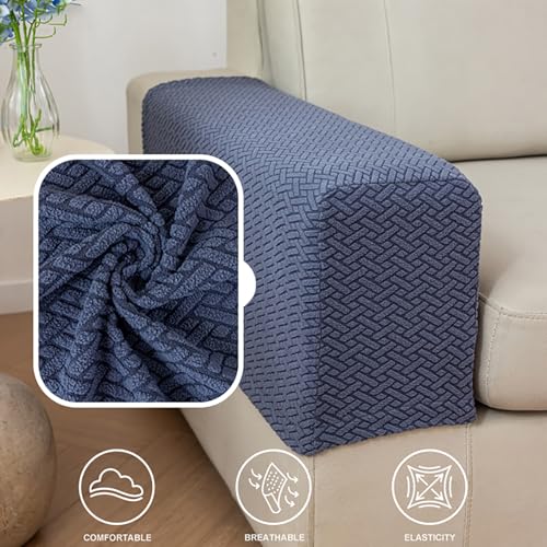 Sofa Armrest Covers Set of 2 - Stretch Polyester Protectors