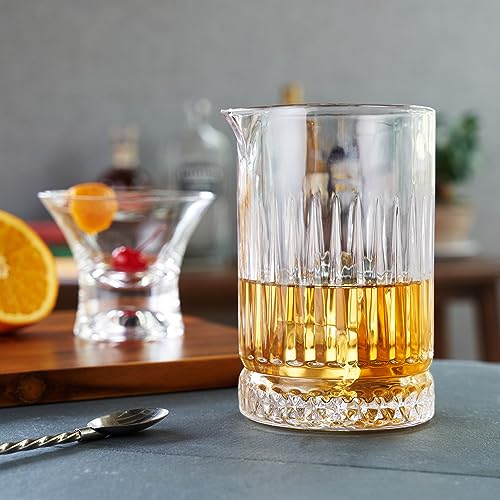 Viski Classic Pedestal Crystal Cocktail Mixing Glass 23 oz for Martinis & Old Fashioned