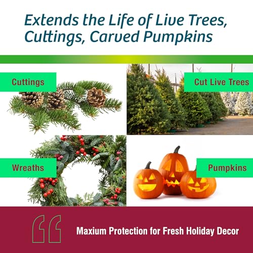 Natural Christmas Tree Preserver Spray - Anti-Desiccant Moisture Lock (32 oz)