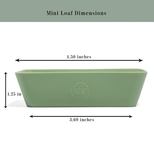 The Silicone Kitchen Silicone Individual Mini Loaf Pans - Reusable, Non-Toxic, BPA Free, Dishwasher Safe, Bento Box Accessories (12 Pack, Navy, White, Blue, Green)