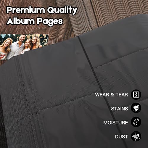 Extra Large 1000 Photo Album 4x6, Linen Hardcover with Display Window