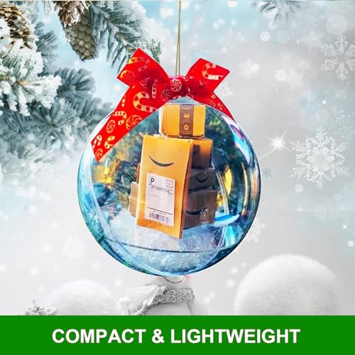 Christmas Gift Box Ornaments Set - Clear Mini Holiday Tree Decorations