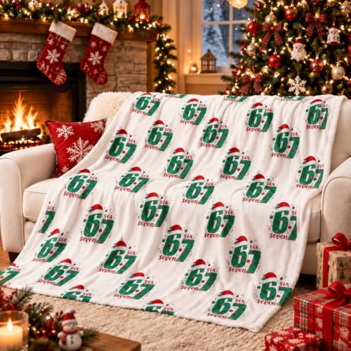 67 Meme Christmas Blanket 50x60 Inch Festive Flannel Throw for Holiday Decor