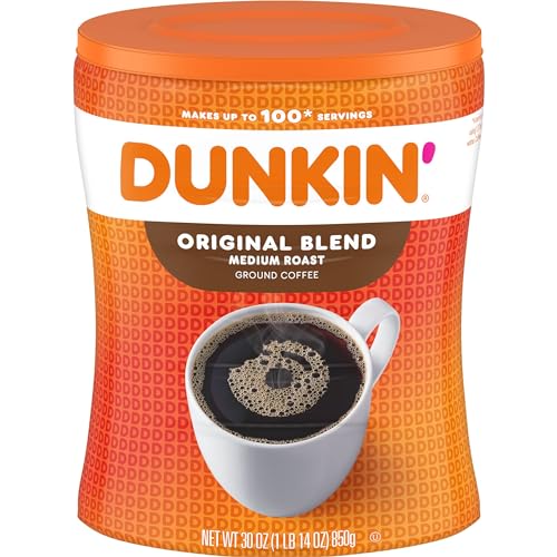 Dunkin' Original Blend Medium Roast Ground Coffee 30 Oz Canister