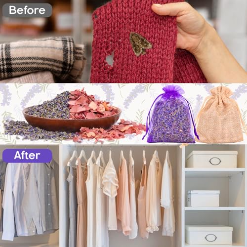 Natural Lavender and Cedar Sachet Set for Closets and Drawers