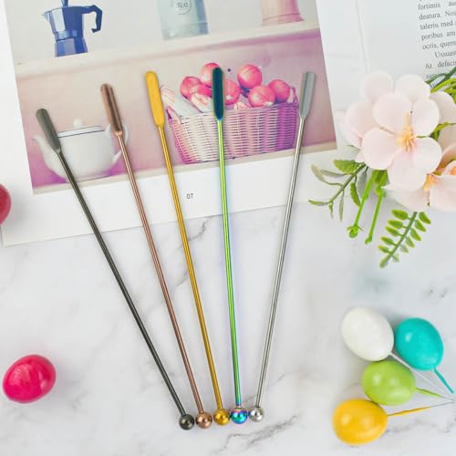 Yuntop Stainless Steel Coffee & Cocktail Stirrer Set - Reusable Metal Drink Sticks