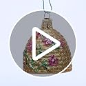 Bee Skep Handcrafted Glass Christmas Ornament
