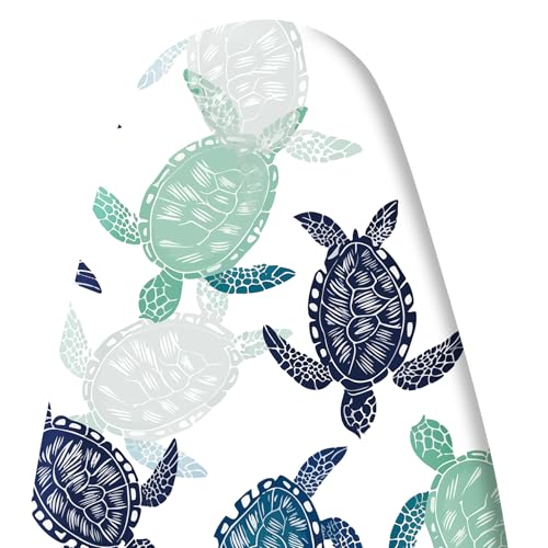 15x54 Inch Ironing Board Cover and Pad, Sea Turtle Beach Coastal Pattern