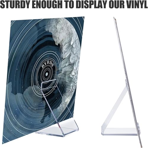 Clear Acrylic Vinyl Record Stand Display for 7 to 12 Inch LP Albums
