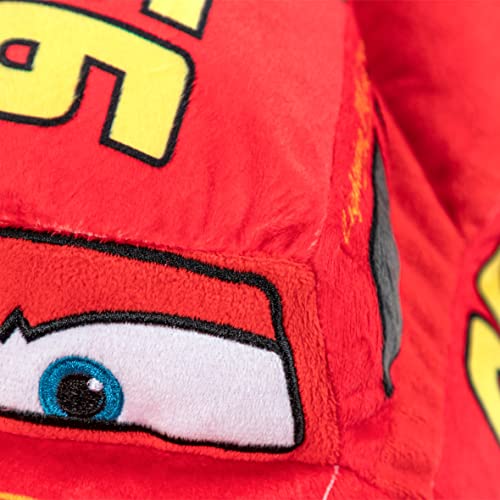 Lightning McQueen Plush Pillow Buddy - Disney Pixar Cars 3 Red Kids Support Pillow, 17.5 Inch