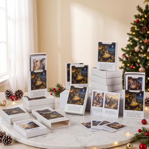 Tinlade 625 Pcs Christian Nativity Advent Calendar 2026 Cards with 25
