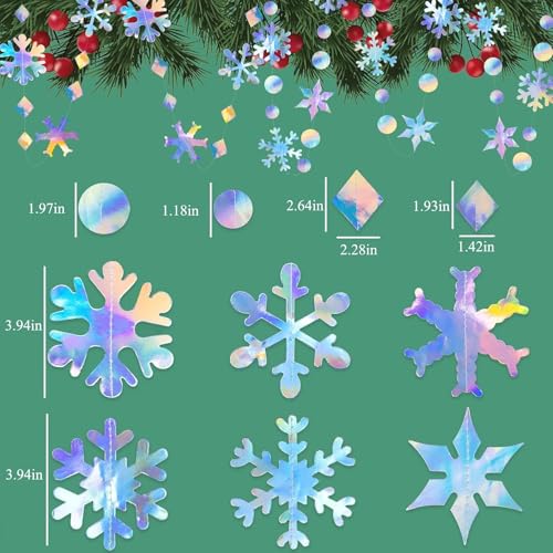 Winter Wonderland Snowflakes Decorations Garland for Frozen Party