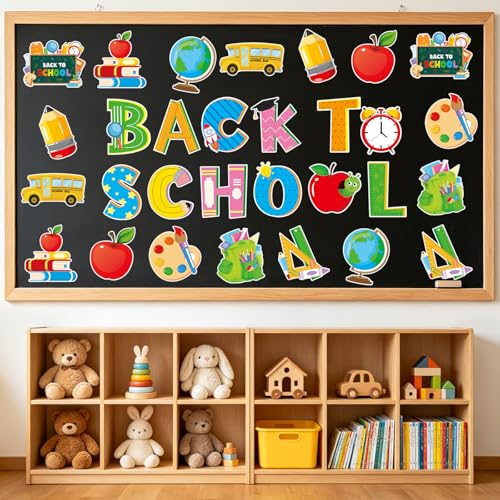 51-Piece Back to School Bulletin Board Cutouts Classroom Decorations