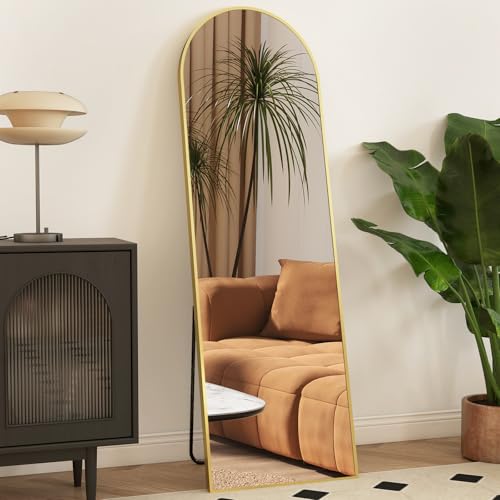 Arched Full Length Mirror 16"x59" - Floor Standing & Wall Mounted Body Mirror