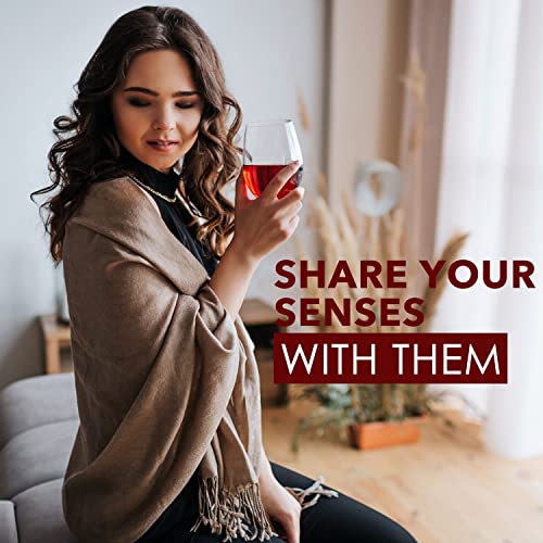 Chouggo Set of 6 Hand Blown Crystal Wine Glasses 18oz - Elegant Gift for Wine Lovers
