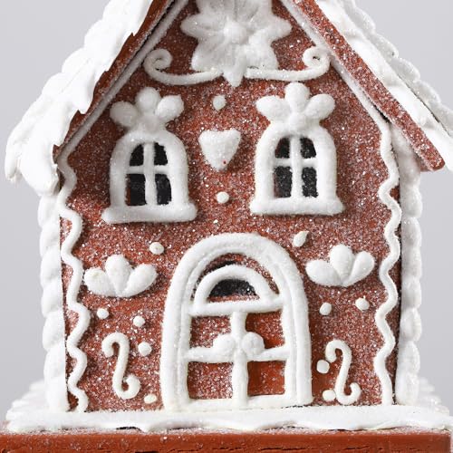 Lit LED Clay Dough Gingerbread House Tabletop Christmas Decoration