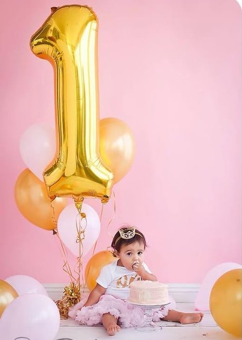 Gold Number 25 Balloon - 40 Inch 25th Birthday Decoration for Men & Women | Elegant Golden Party Supplies