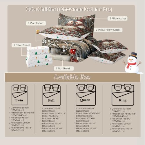 Feelyou Kids Christmas 7-Piece Twin Bedding Set for Boys & Girls, Multi 05
